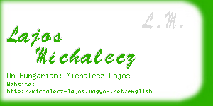 lajos michalecz business card